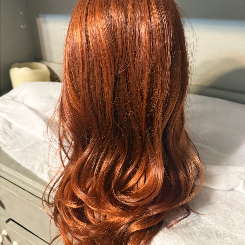 Auburn Wavy Hair Wig